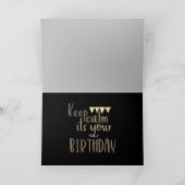 Custom Black and Brown Creepy Spider Birthday Kaart (Binnen)