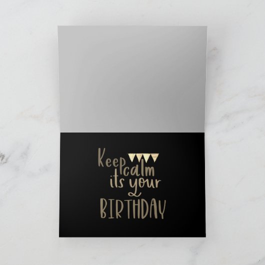 Custom Black and Brown Creepy Spider Birthday Kaart (Binnen)