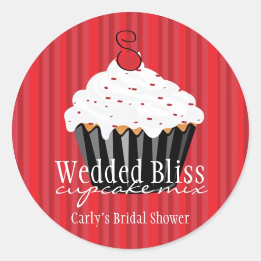 Custom Black and Red Bakery Stickers (Voorkant)