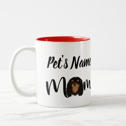 Custom Black and Tan Cavalier King Charles  Tweekleurige Koffiemok (Links)