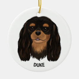 Custom Black and Tan Cavalier King Spaniel Keramisch Ornament