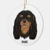 Custom Black and Tan Cavalier King Spaniel Keramisch Ornament (Links)