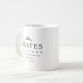 Custom Black and White Minimalist Pilates Princess Koffiemok (Voorkant links)