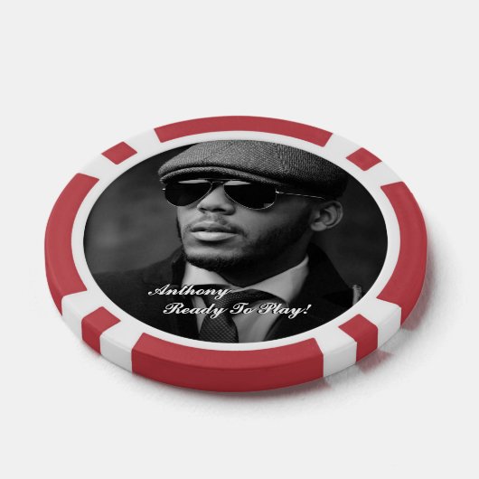 Custom Black And White Photo Modern Personalized Poker Chips (Enkel)