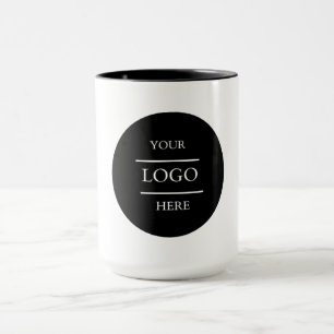 Custom Black Business Logo Branded Coffee Mok