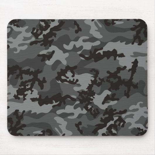 Custom Black Camo Mousepad Muismat (Voorkant)