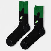 Custom Black Cat Photo Socks with Name - Cat Lover Sokken (Links)