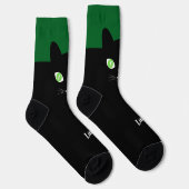 Custom Black Cat Photo Socks with Name - Cat Lover Sokken (Rechts)