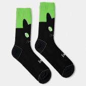 Custom Black Cat Photo Socks with Name - Cat Lover Sokken (Rechts)