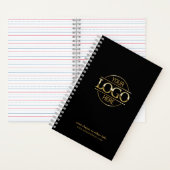 Custom Black Company Business Logo Promotional Notitieboek (Binnen)