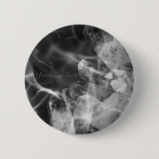 Custom black crystal badge  ronde button 5,7 cm