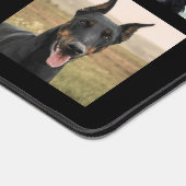 Custom Black Dog Foto's op Black Desk Mat (Hoek)
