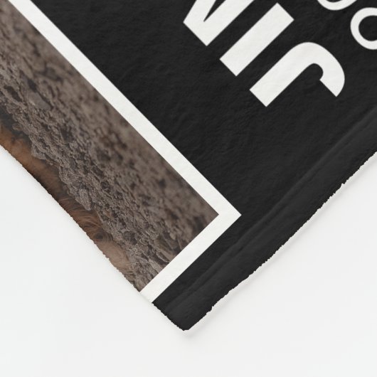 Custom Black Dog Memorial 2 fotocollage Fleece Deken (Hoek)