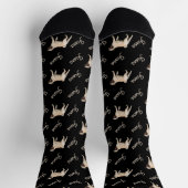 Custom Black Dog Photo Socks Sokken (Top)