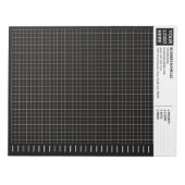 Custom Black Engineering Graph Paper Pad with Logo Notitieblok (Voorkant)