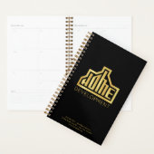Custom Black & Gold Company Logo Business Planner (Display)
