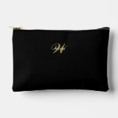 Custom Black Gold Monogram Minimalist Makeup  Etui (Voorkant)