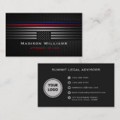 Custom Black Grey De Amerikaanse vlag wet Kantoor Visitekaartje (Voorkant / Achterkant)