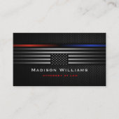 Custom Black Grey De Amerikaanse vlag wet Kantoor Visitekaartje (Voorkant)