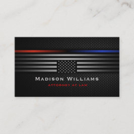 Custom Black Grey De Amerikaanse vlag wet Kantoor Visitekaartje