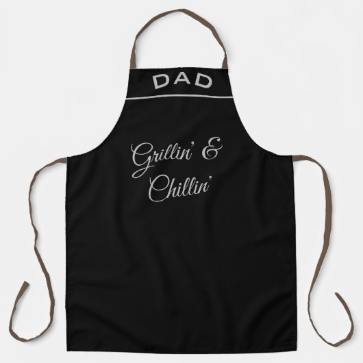 Custom Black Grilling, Chillin Dad #FATHERSDAYGift Schort (Voorkant)