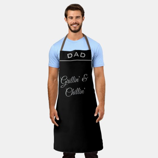Custom Black Grilling, Chillin Dad #FATHERSDAYGift Schort (Gedragen)