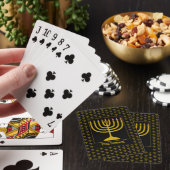 Custom Black Hanukkah MENORAH Pokerkaarten (Insitu)