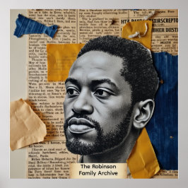 Custom Black History Centennial Collage Art Poster
