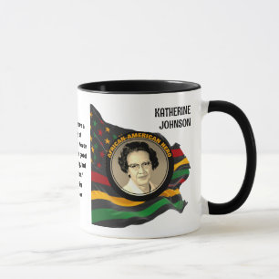 Custom Black History Maand KATHERINE JOHNSON Quote Mok