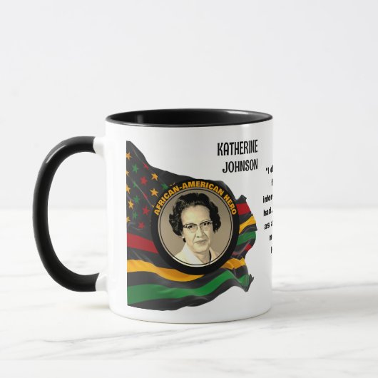Custom Black History Maand KATHERINE JOHNSON Quote Mok (Links)
