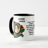 Custom Black History Maand KATHERINE JOHNSON Quote Mok (Voorkant links)