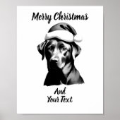 Custom Black Lab Christmas Poster Instant Download (Voorkant)