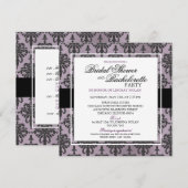 CUSTOM Black Lace Bachelorette/Vrijgezellenfeest V Kaart (Voorkant / Achterkant)