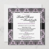 CUSTOM Black Lace Bachelorette/Vrijgezellenfeest V Kaart (Voorkant)