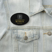 Custom Black Logo Employee Badge nametags (In situ)