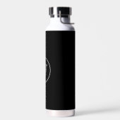 Custom Black Masculine Modern Monogram Minimalist Waterfles (Links)