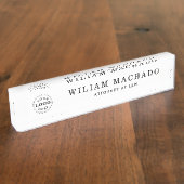 Custom Black Name Bord voor juristen Naambordje (Zijkant)