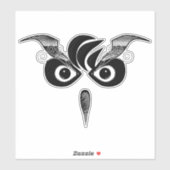Custom Black Owl Vinyl Sticker. Sticker (Vel)