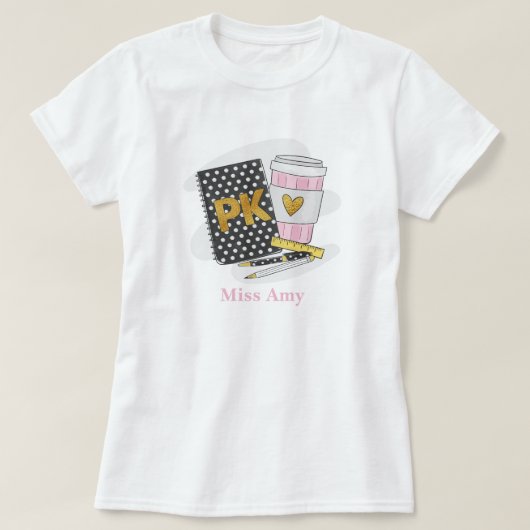 Custom Black Pre K Teacher Appreciation T-shirt (Design voorkant)