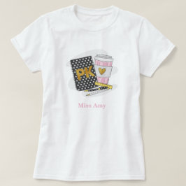 Custom Black Pre K Teacher School T-shirt
