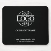 Custom Black Promotional Company Zakelijke Logo Muismat (Voorkant)