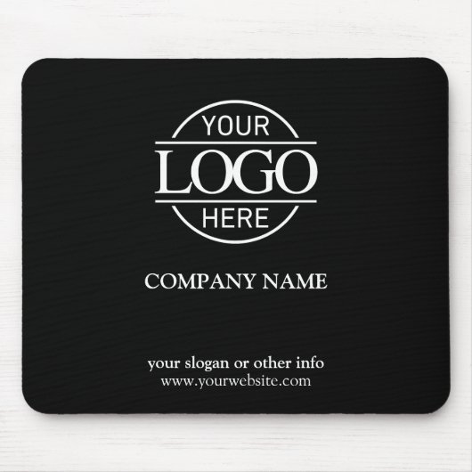 Custom Black Promotional Company Zakelijke Logo Muismat (Voorkant)