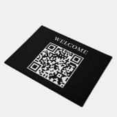 Custom Black QR | Minimalist Welcome Display Deurmat (Schuin)