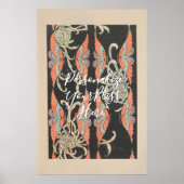 CUSTOM Black & Red Butterfly Kaleidoscope Art  Poster (Voorkant)
