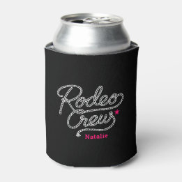 Custom Black Rodeo Crew Western Bachelorette Party Blikjeskoeler