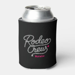Custom Black Rodeo Crew Western Bachelorette Party Blikjeskoeler