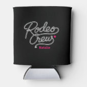 Custom Black Rodeo Crew Western Bachelorette Party Blikjeskoeler (Voorkant)