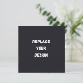 Custom black simple Design Add Photo or Text Aankondiging (Staand voorkant)