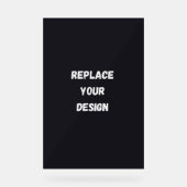 Custom black simple Design Add Photo or Text Acryl Bord (Voorkant)
