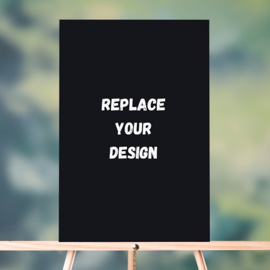 Custom black simple Design Add Photo or Text Acryl Bord (Neutraal)